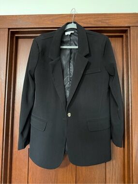 bohme Black Single-Button Women's Blazer